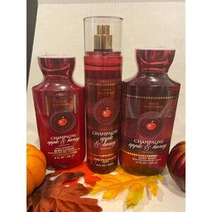 Bath & Body Works “Champagne Apple &  Honey” New 3-Pc Set